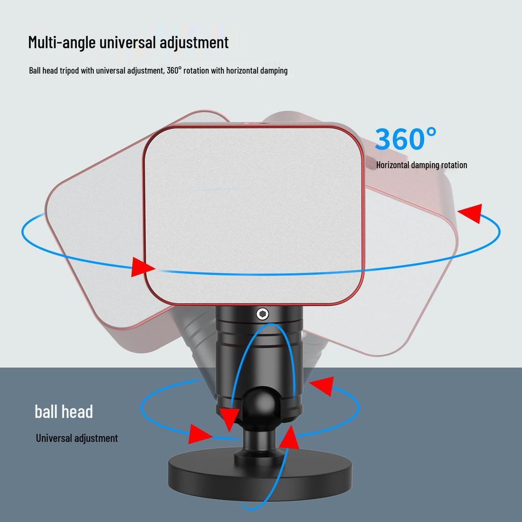 Compact Rechargeable Fill Light with Adjustable Brightness for Mobile Live Streaming and Selfies
