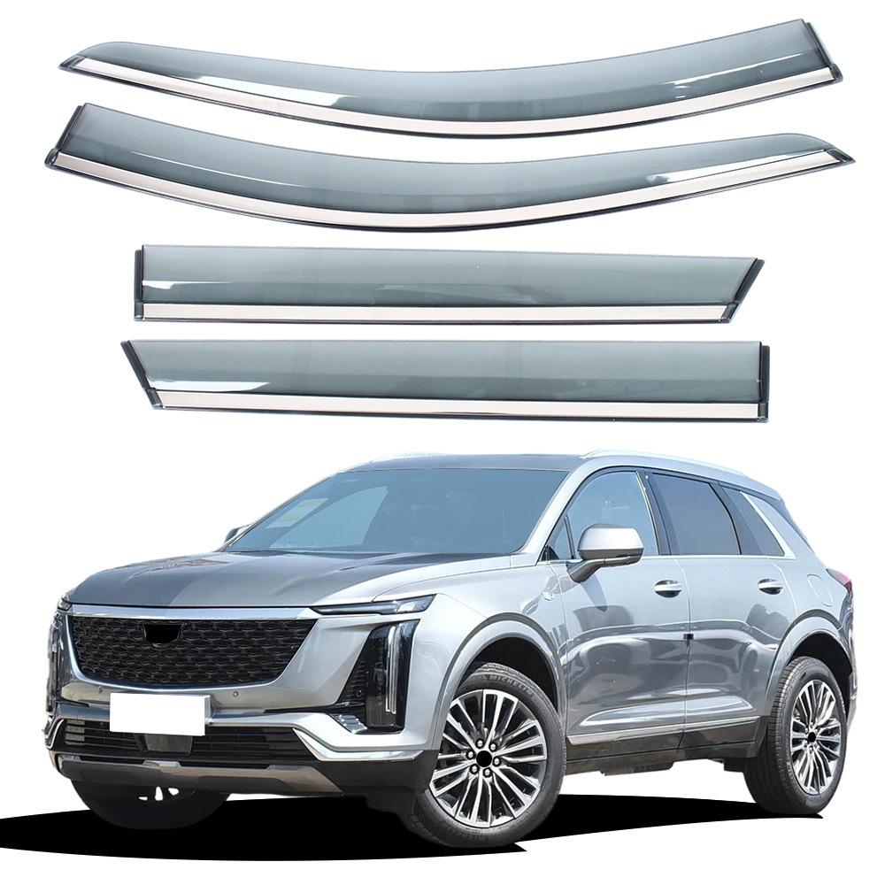 Cadillac XT5 2025 Window Rain Shield with Bright Strip & Deflector, Thickened