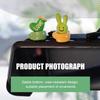 4 PCS Cute Mini Cactus Figurines, Automotive Dashboard Cute Decoration, Car Mini Plants Ornament for Car Dashboard, Office Desk, Home Shelf (Green)
