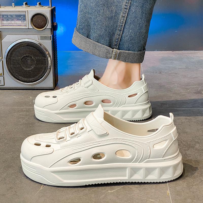 

Летний тренд спортивные сандалии корейская версия толстая подошва удобные дышащие износостойкие нескользящие для вождения модные сабо с отверстиями 45