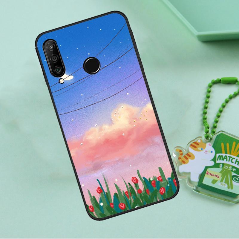 Korean Sunset Scenery For Huawei Nova 8i 11i 12i 12s 9 10 SE Y90 Y60 Y70 Y72 Y61 Y91 P20 P30 P40 Lite P60 Pro Case