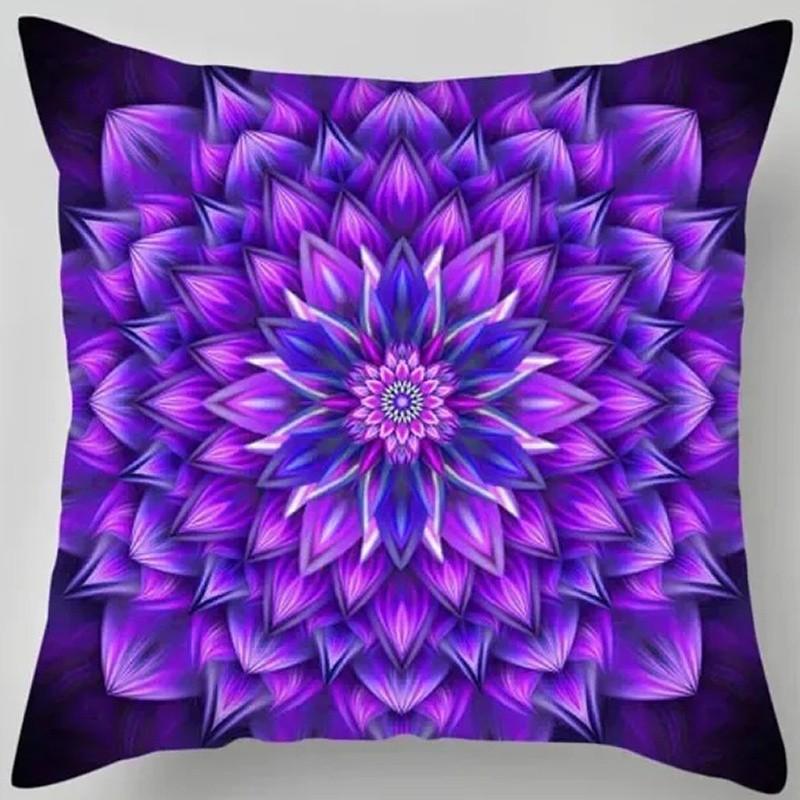 Futuristic Mandala Pattern Decorative Pillow Covers Pattern Cushion Cover Suitable For Sofa Bedroom Car Pillow Cover
