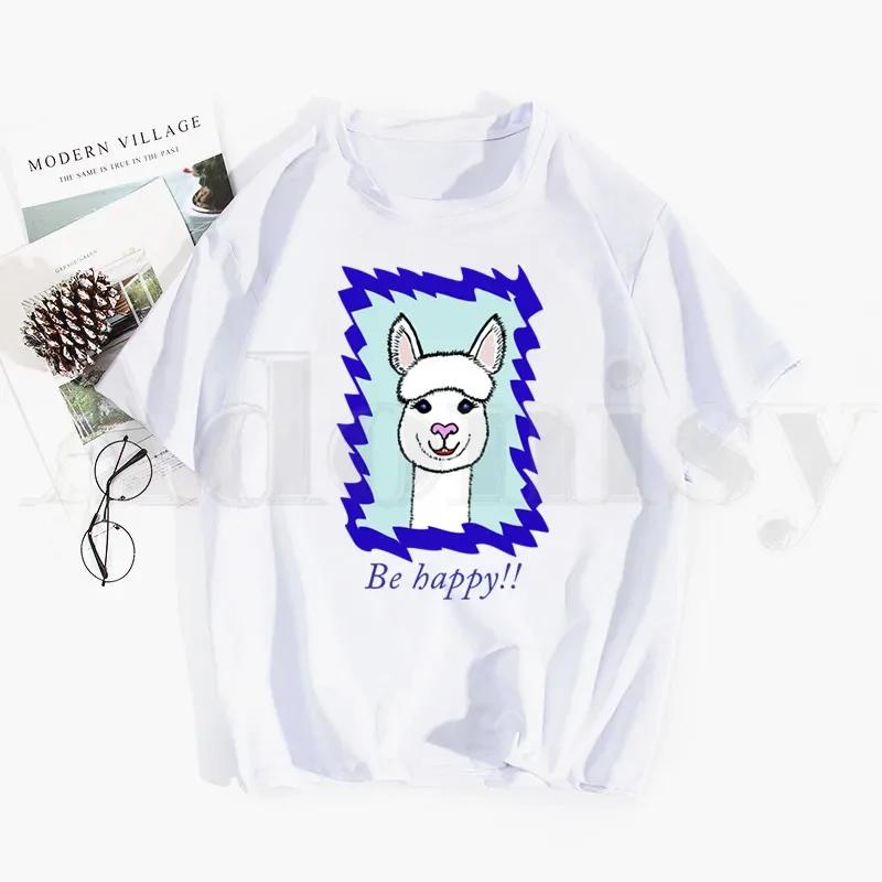 Alpaca No Prob Llama Attractive Design Pretty Tshirt Hip Hop Girl Print Tees Harajuku Tshirts Fashion Summer Tshirt