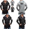 Premium Cotton Blend Men Slim Hoodie With Zipper Pocket And Classic Print Design