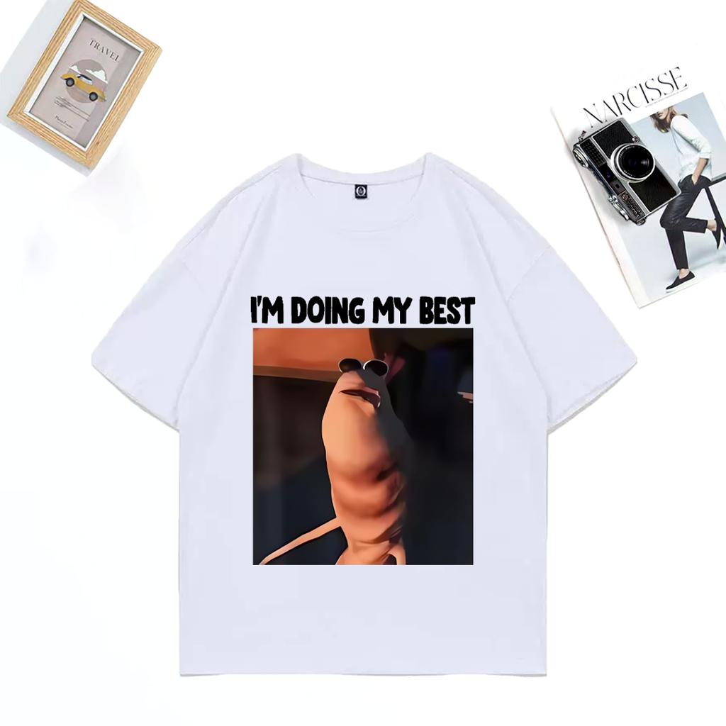 Funny Im Doing My Best Marcus The Worm Meme T Shirts Unisex WOMEN Casual Tshirt Cotton Short Sleeve T Shirt High Quality clothing