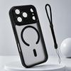 Magnetic Matte Translucent Shockproof Phone Case for 17 Air 16 15 14 13 12 11 Pro Max for Magsafe Back with Lanyard Cover