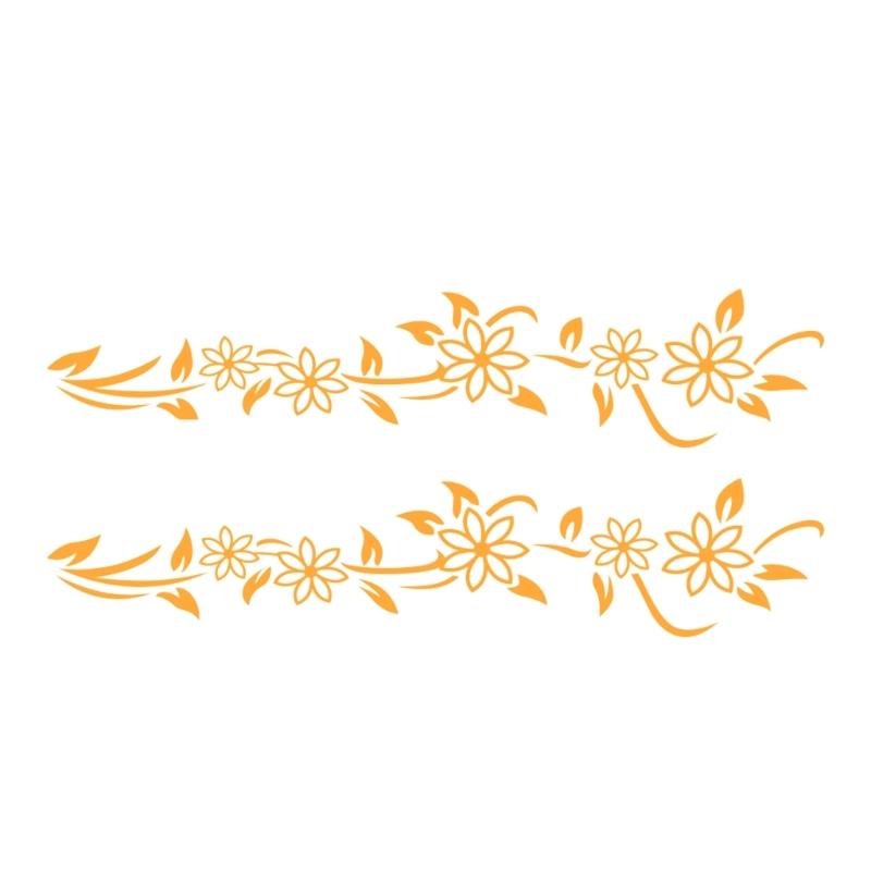 Weatherproof Decals Butterfly Floral Design Auto Exterior Decoration