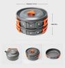 Portable Lightweight Outdoor Stainless Steel Finish All-in-One Mega Bundle Cookware Set Frying Pan/Skillet 1-2L Capacity Camping