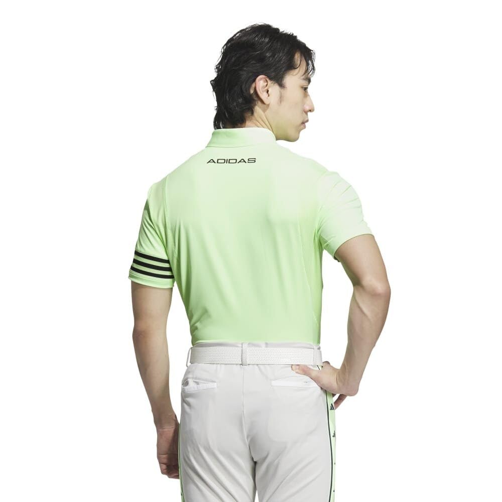 Golf 3 Stripes Mesh Vent Polo Green Spark [Adidas Golf] Men's
