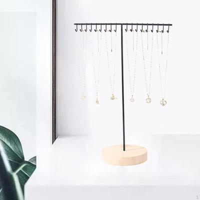 Jewelry Display Stand Bracelets Holder Hanging Earring Necklace 18 Hooks Metal