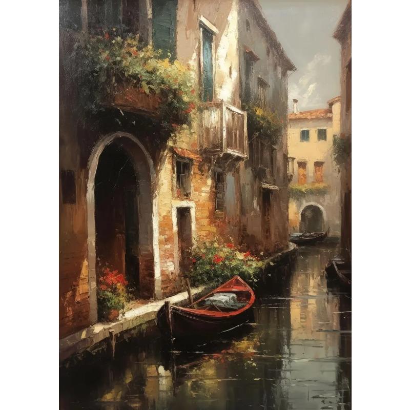 Beauty Romance Townscape Posters Marrakech Morocco Italy City of Water Prints Canvas Painting Wall Art Pictures Home Room Decor