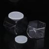 Plastic Packaging Jars Sealed With Lid Food Storage Container Kitchen Supplies Portable Transparent Hexagonal Candy Cookie Jar