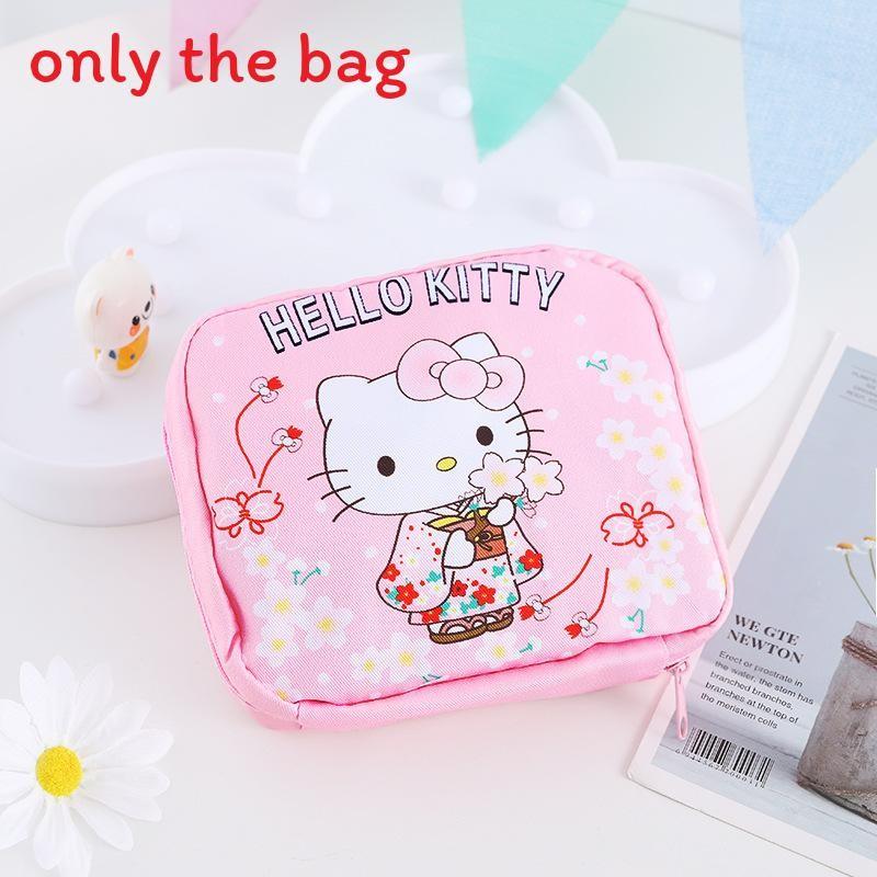 

Hello Kitty Kuromi Cinnamoroll Kimono Series Pattern Portable Makeup Bag For Girls And Travel KT