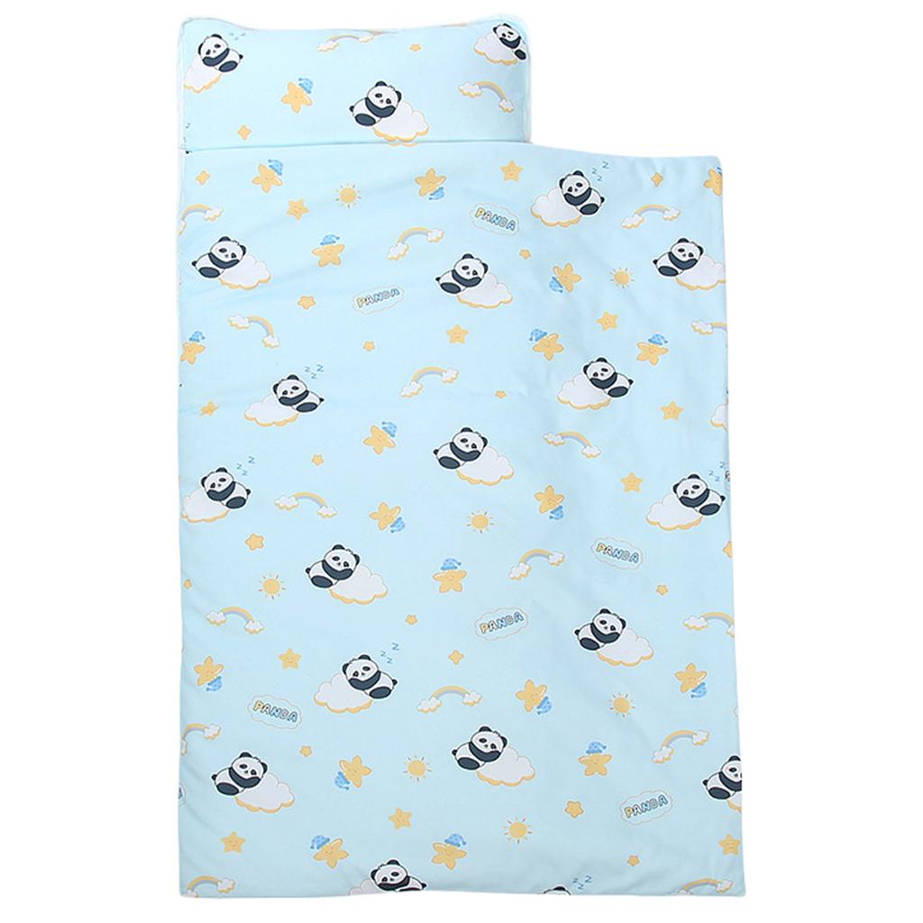 Kleinkind Nickerchenmatte Schlafsack mit Kissen Kinder Schlafunterlage mit abnehmbarem Kissen Hübsiger Druck Decke Baby Gitterbett Deko