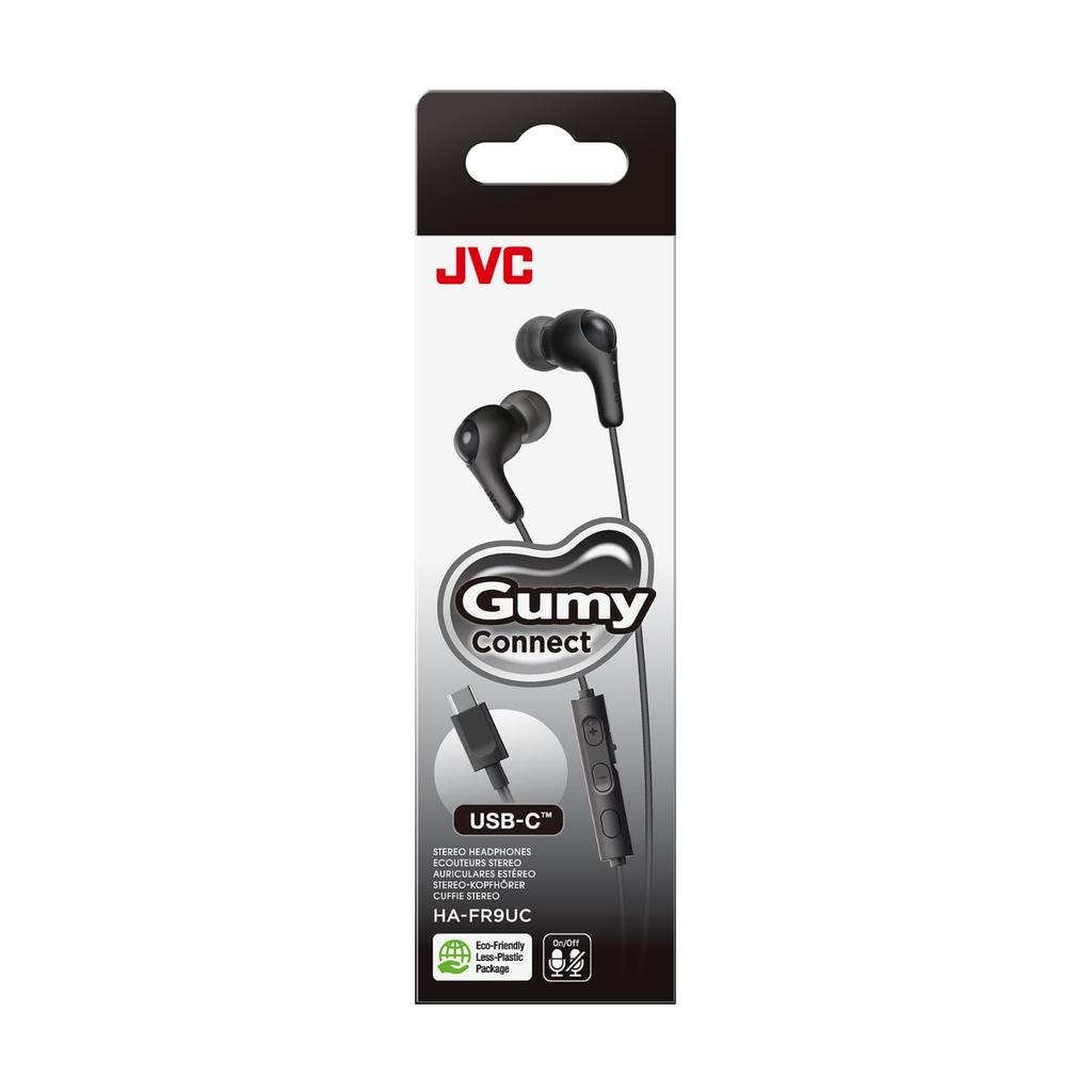 Bulk JVC Kenwood Wired Earphones with USB Black Purchase HA-FR9UC-B Microphone, Type-C In-Ear, Type-C, 1.2m, (HA-FR9UC)