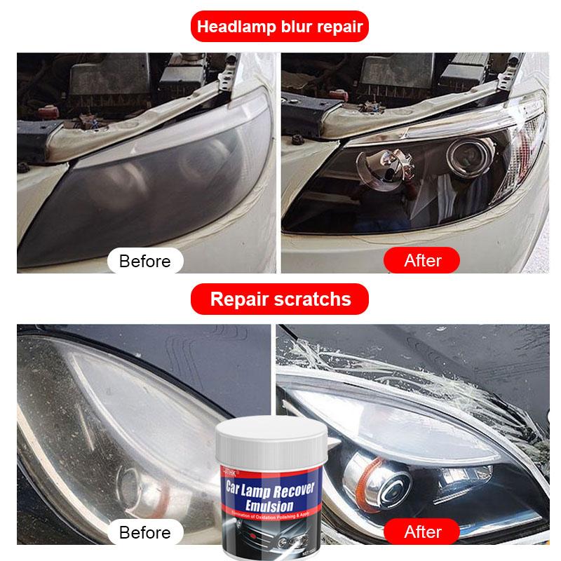 Car Headlight Restoration Polishing Kits Headlamp Scratch Remover Repair Cleaning Paste Remove Oxidation Headlight Polish Liquid