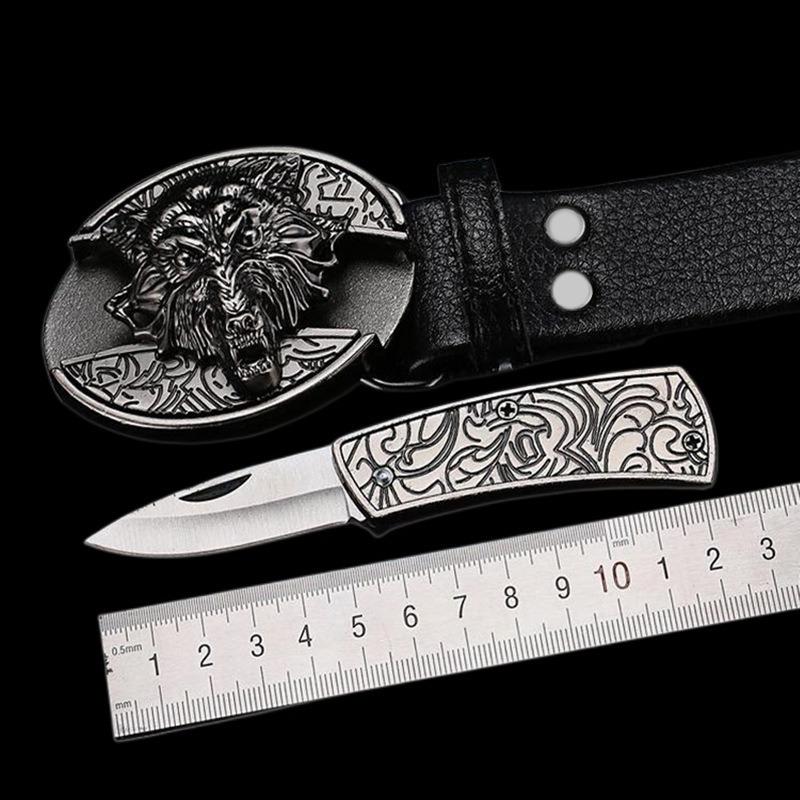 Personalized Non-mainstream Belt, Self-defense Knife Multi-functional Belt