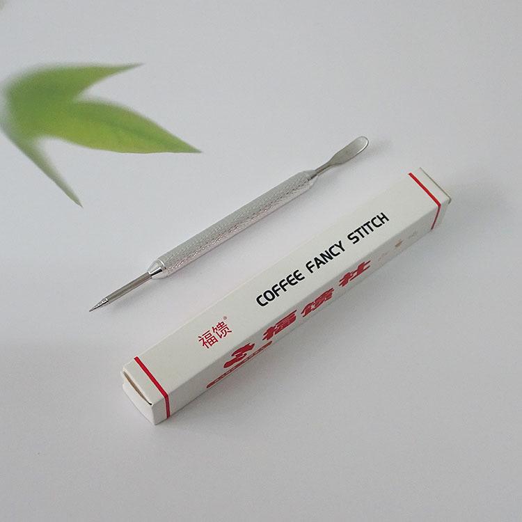 Stainless Steel Latte Art Carving Needle with Ebony Handle