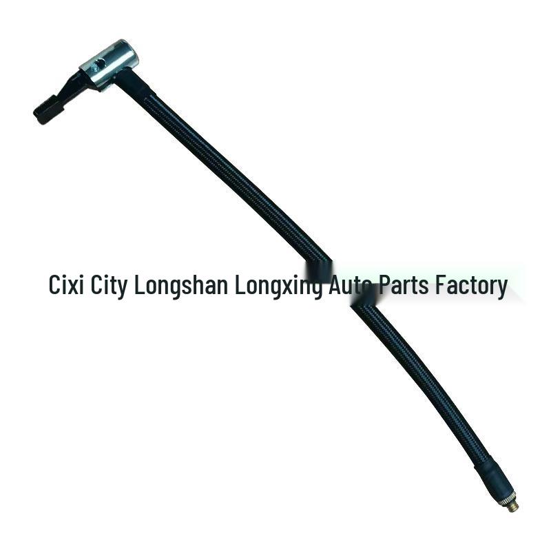 

Надувная трубка для автомобильной шины с резьбой M6, быстрозаполняющий патрон, термозащитой и медным фитингом. 30cm Long Without Silicone Sleeve чёрный