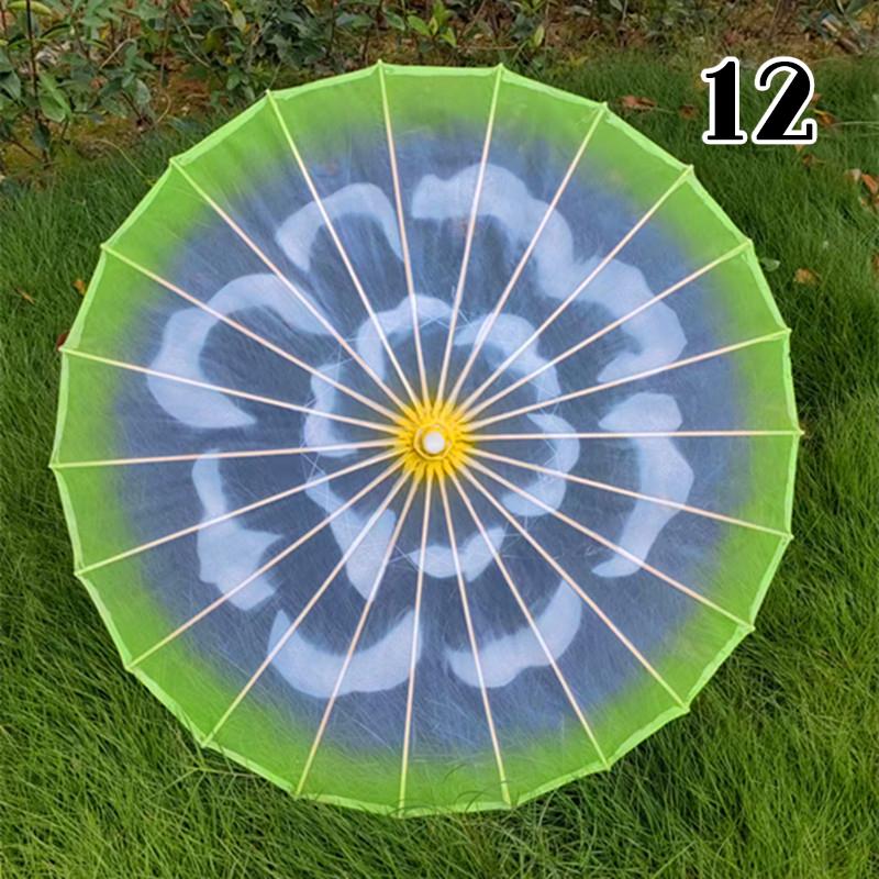 Dai Dance Stage Performance Umbrella Chinese Style Classical Dance Umbrella Jasmine Flower Pattern Hanfu Qipao Show Props Craft