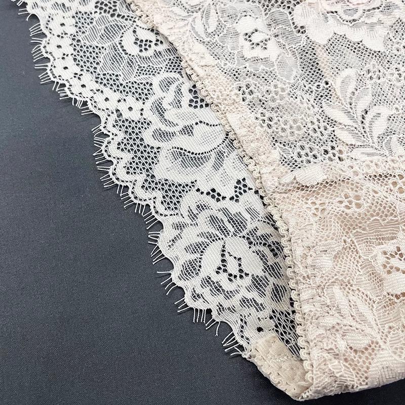 Hot Diamond Sexy Lace Underwear Women's Double Belt Thongs Diamond Decoration Hot Simple Breathable Hollow Lightweight Bikini Panties