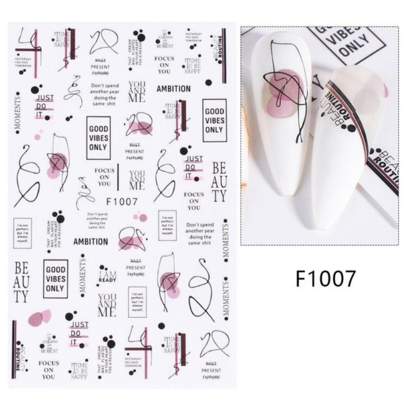 

3D винтажные наклейки для ногтей с розами, акварельные цветочные растения, подвески для ногтей в виде бабочек, украшения для французского маникюра, мраморные наклейки LEBF1013