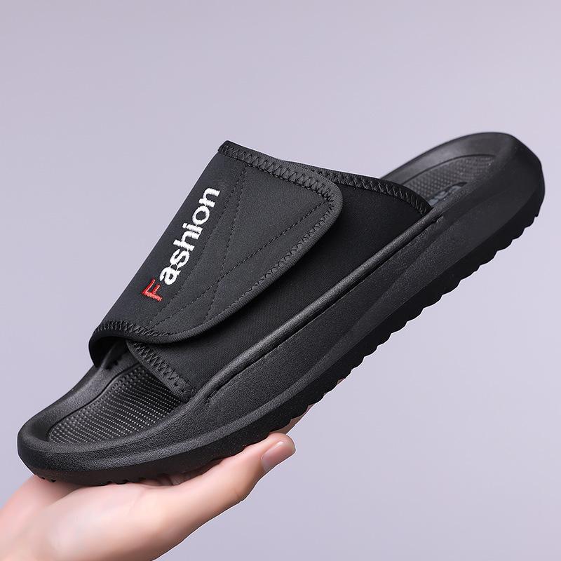 

Модные однотонные модные повседневные шлепанцы для мужчин Мягкая подошва Противоскользящие Износостойкие Спортивные Пляжные туфли Мужские Летние Новые шлепанцы Мужчина 38