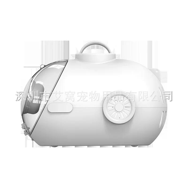 Cat Backpack with Fan Space Capsule Breathable Handbag Oblique Cross Large Capacity Carrying Pet Carrier Cat Cage Cats Supplies