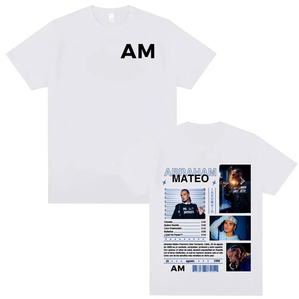 Rapper Abraham Mateo Tour 2025 Graphic Tshirt Unisex Women Clothing Hip Hop High Quality Oversized Tshirts Short Sleeve Tee Shirt