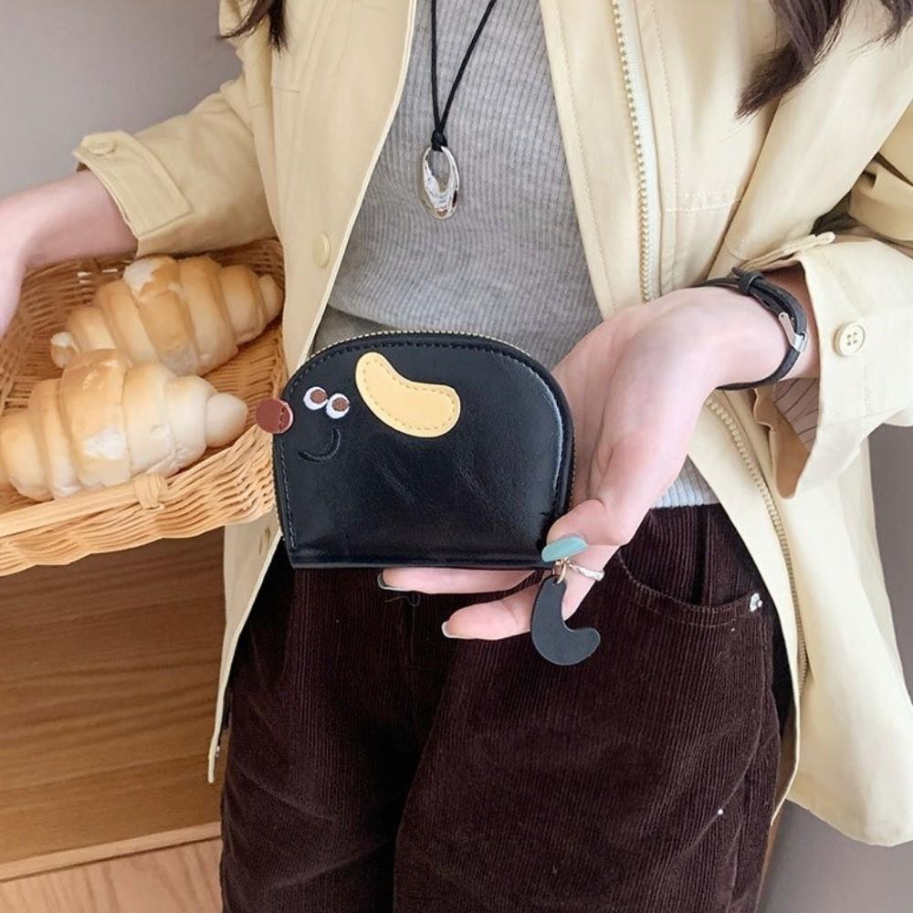Cartoon PU Leder Kartenhalter Reißverschluss Kartenhalter Mode Hund Kartenetui Frauen