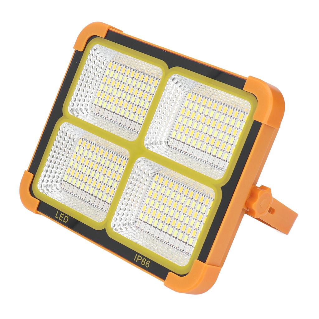100W Solar Work Light 4 Gear Adjustable IP66 Portable Solar Flood Light for Emergency Garage Pond