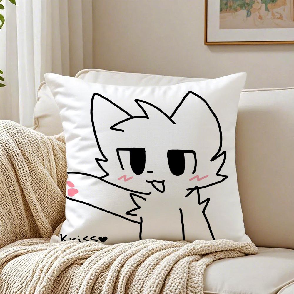 Meme Süßes Lustiges Katzenkissenbezug Kissenbezug Staubmilbenfrei Wohnzimmer Sofa Dekor Kissen Zimmer