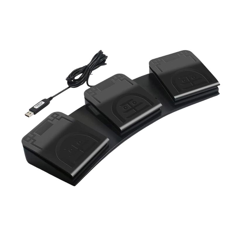 

Triple USB Foot Switches With Keyboards Macro Customization for Computer Control and Multimedia Operation
