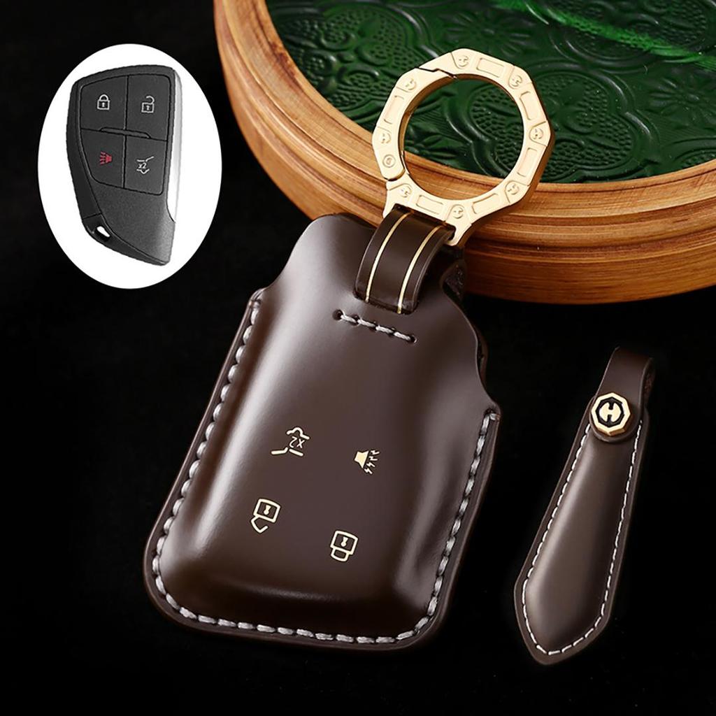 Suitable for New Style Buickang Kewei Handmade Cowhide High-End Car Key Cover