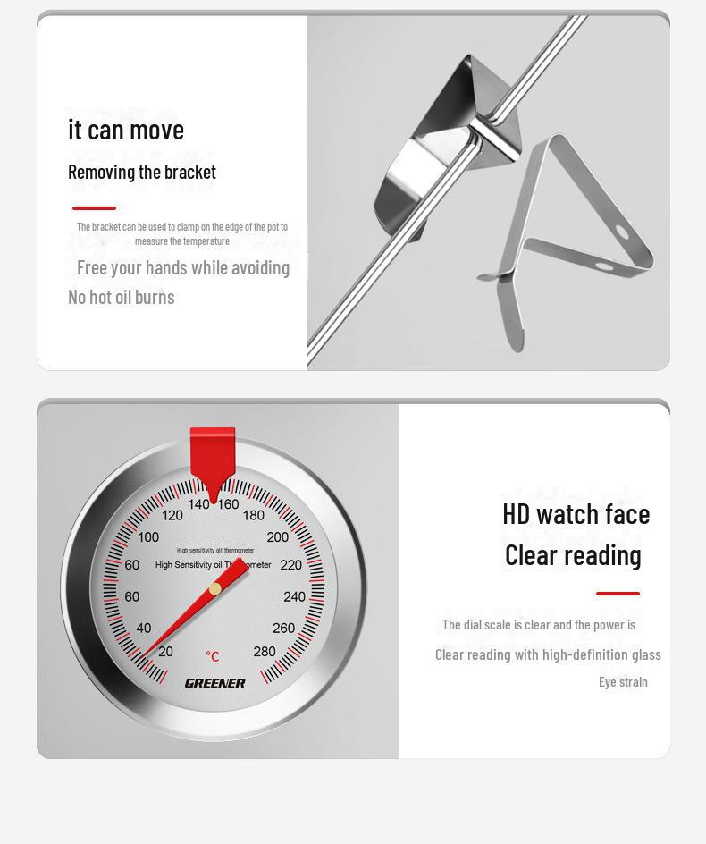 Green Forest Hochpräzises Küchenthermometer für Backen und Braten