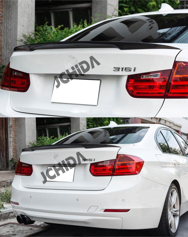 BMW 3 Series F30 F35 P Style Carbon Fiber No-Drill Rear Spoiler
