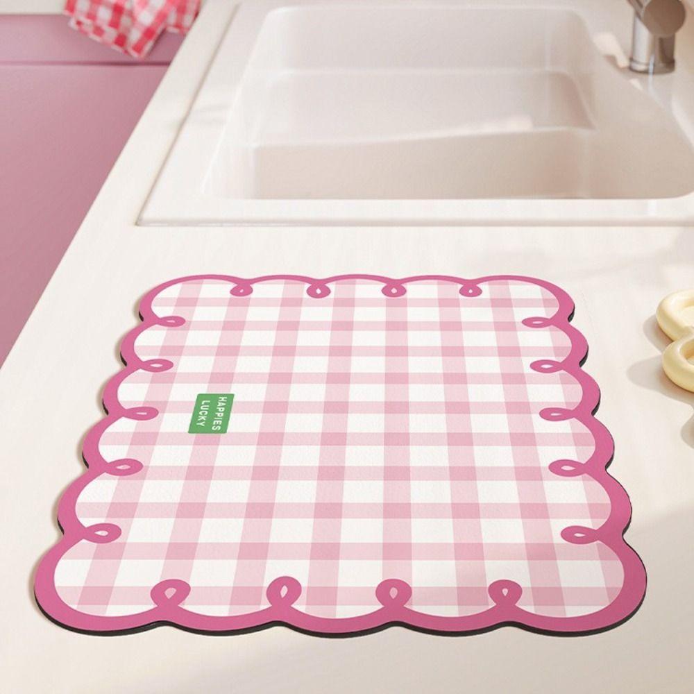 Super Absorbent Coffee Machine Mat Dish Drying Tableware Pad Draining Mat Kitchen Drain Pad  Home