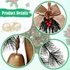 Christmas Bell Ornament Charm Pendant Decorative Rustic Tree Decoration Xmas Decor for