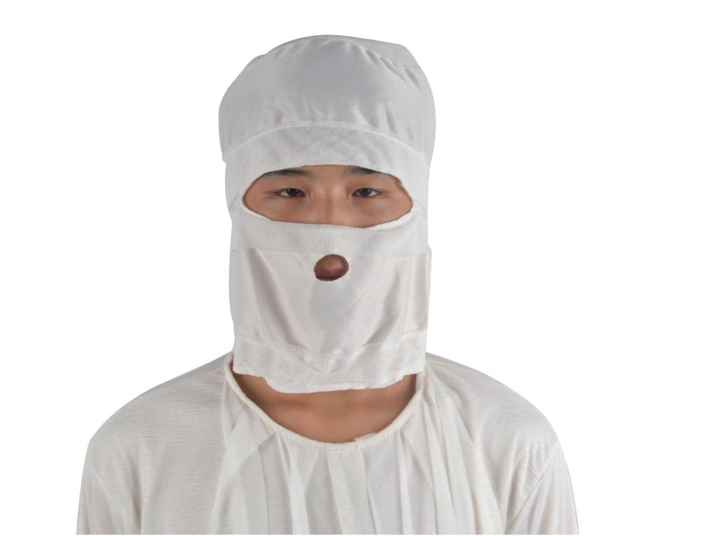 Adult Qing Dynasty Zombie Mummy Ghost Masquerade Costume with Wig for Halloween and Horror Parties