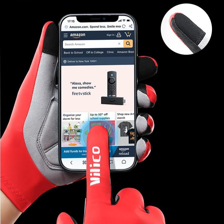 Vilico Full Finger Cycling Gloves Men Women Touch Screen Shockproof MTB Road Bike Sports Gloves