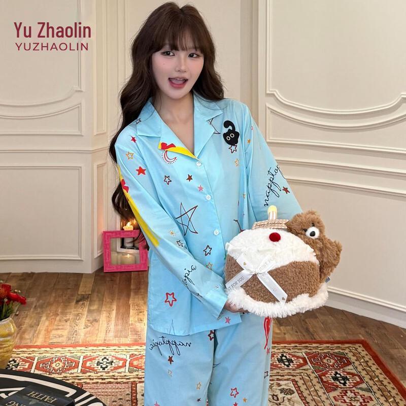 YUZHAOLIN Women s Star Print Long Sleeve Pajama Set XL