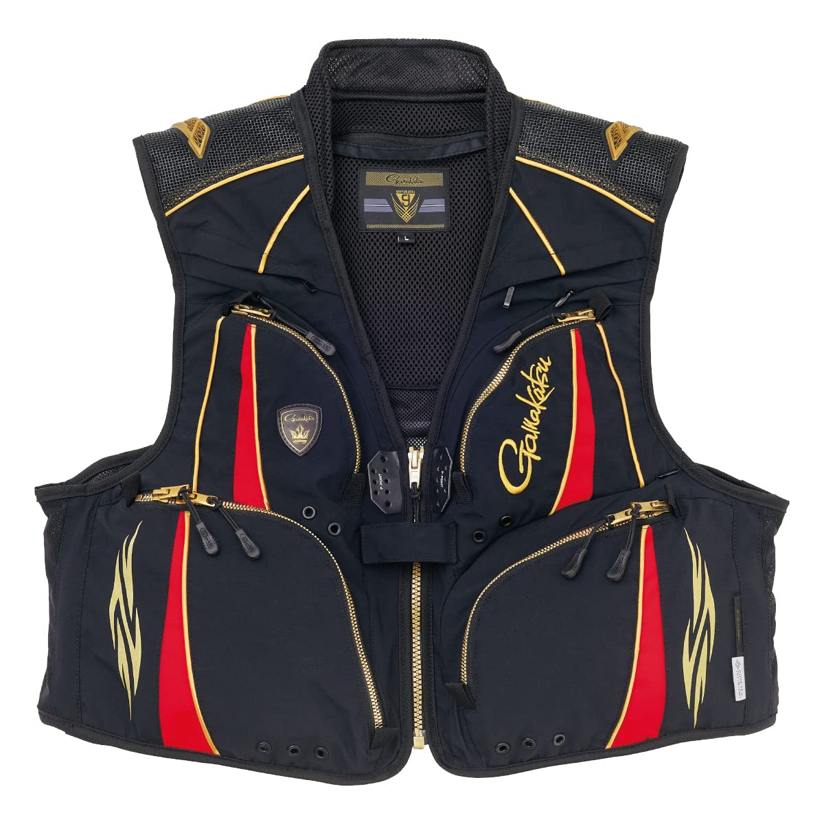 

Gamakatsu Gore Tex Infinium Windstopper Короткий сетчатый рыболовный жилет GM2324 Размер L ветрозащитный водоотталкивающий быстросохнущий чёрный