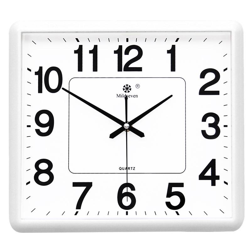 Silent Square Quartz Wall Clock with Perpetual Calendar - Creative, Fashionable Art Design for Living Room