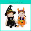 Cute Halloween Witch Pumpkin Doll Plush Toy For Spooky Decor
