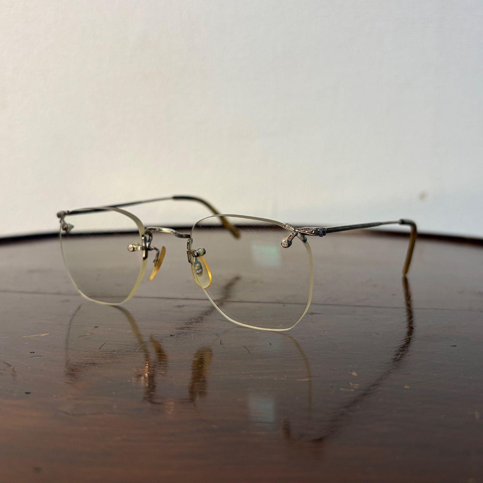 Used Vintage Polo by Ralph Lauren Rimless Glasses Borderless Made in Japan Size 48 Two Point 90s Vintage