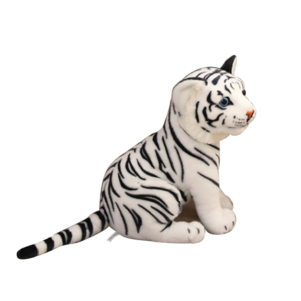 STOBOK Simulation Tiger Doll, White Tiger Plush Toy, Lucky Tiger Plush Toy, Tigger Plush Toy, Tiger Plush Toy, Parrot Plush Toy, Simulation Tiger