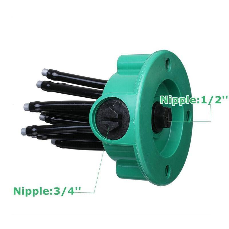 360° Flexible 12 Tubes Garden Yard Lawn Water Sprinkler Watering Sprayer System