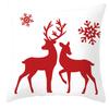 Christmas Elk Pillow Cover Home Gift Cushion Cover Fabric Sofa Pillow Cover