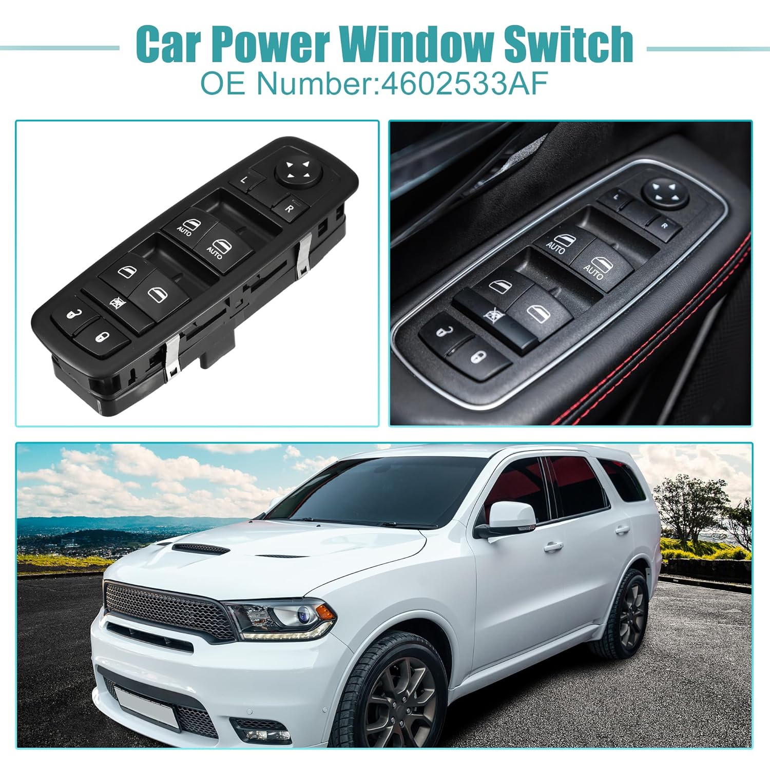 

ACROPIX Power Window Switch Window Control Switch Fit for Dodge Durango 2014-2015 for Jeep Grand Cherokee 2014 with Removal Tool No.68184802AA - Pack