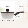 VIVIDCOOKWARE 16cm Saucepan with Milk Miso Soup Milk Sauce Single Home Use Easy to Clean Lid, Saucepan, Pan, Induction/Gas Compatible, Pot, One-Handed